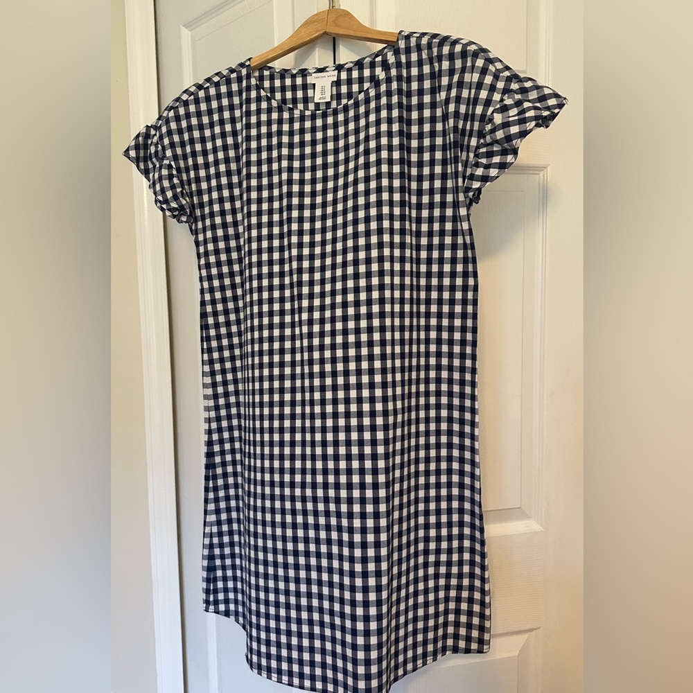Tabitha Webb size 2 Black White Gingham Slipon dress